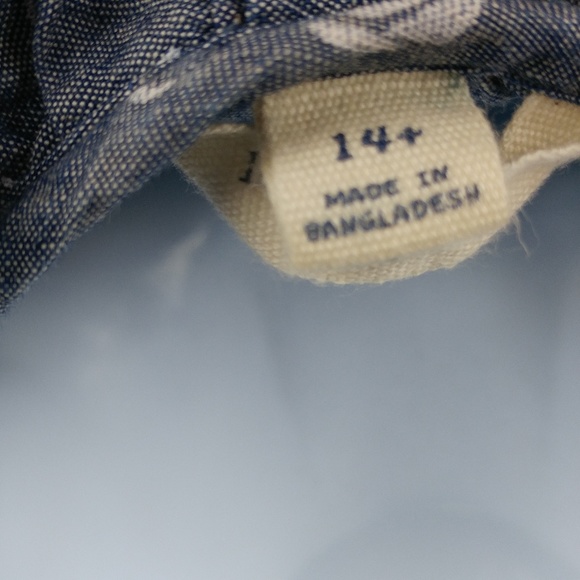 ⛵ ⛵ ⛵ Sail Boat Print Lands End Denim Dress Ruffle - Picture 7 of 8